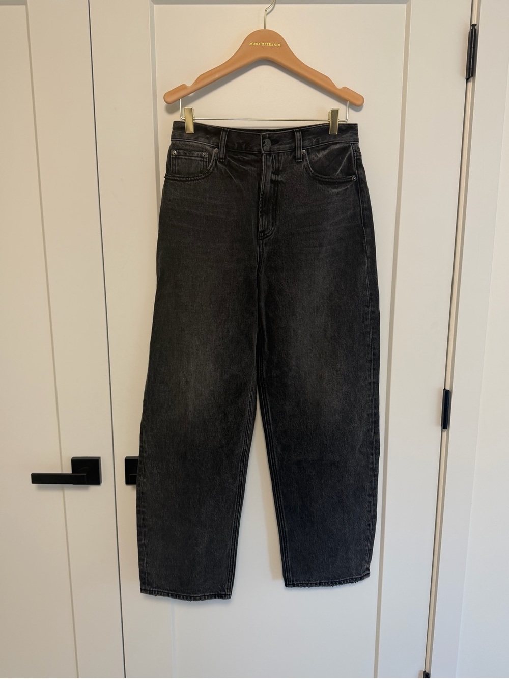 Pistola Wes High Rise Barrel Jeans Black Size 27 NWOT